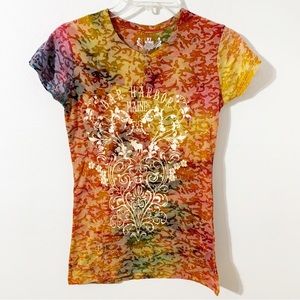 My Sport Burn Out Bar Harbor Maine Graphic Short Sleeve Tee. Shirt Multi Colored